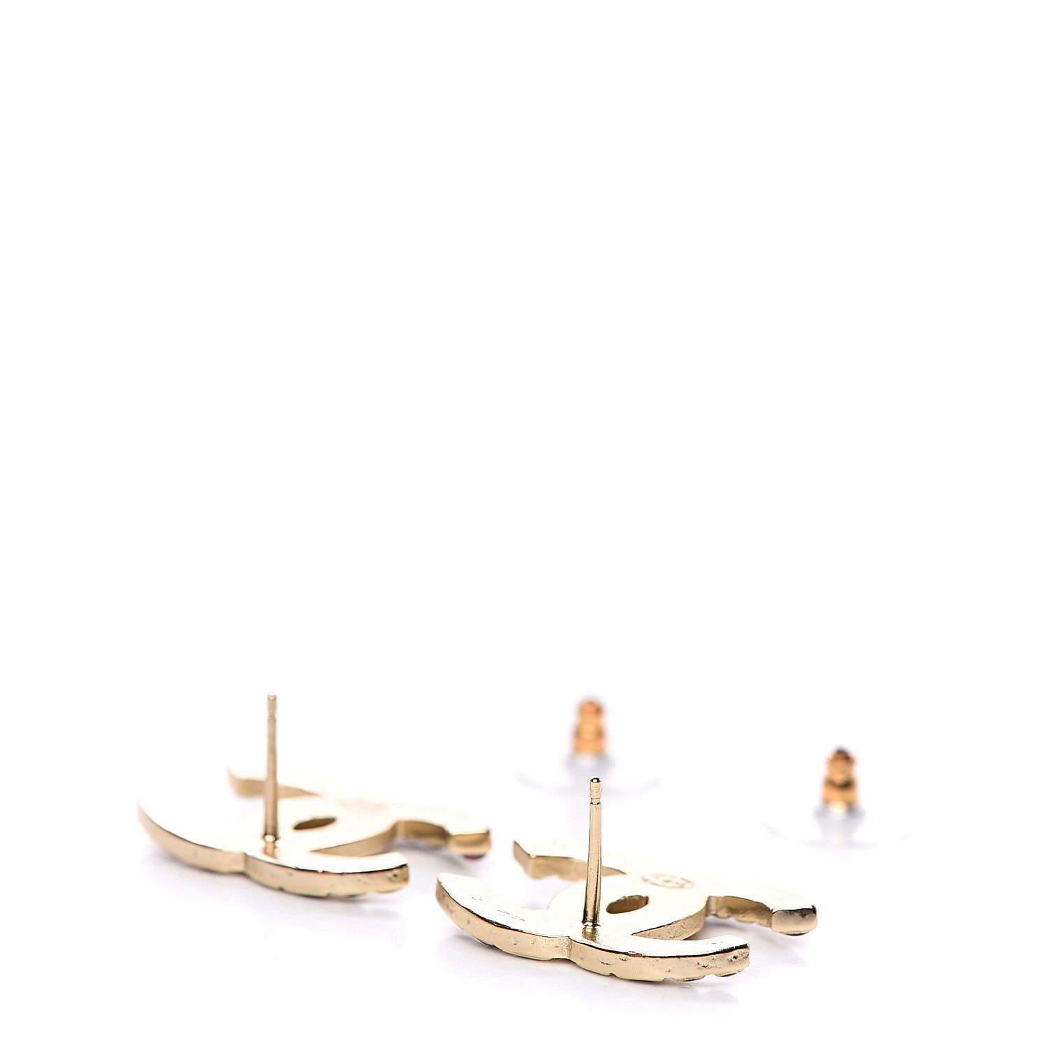 Chanel Metal Gripoix Along The Nile Earrings Gold Purple 4 of 4