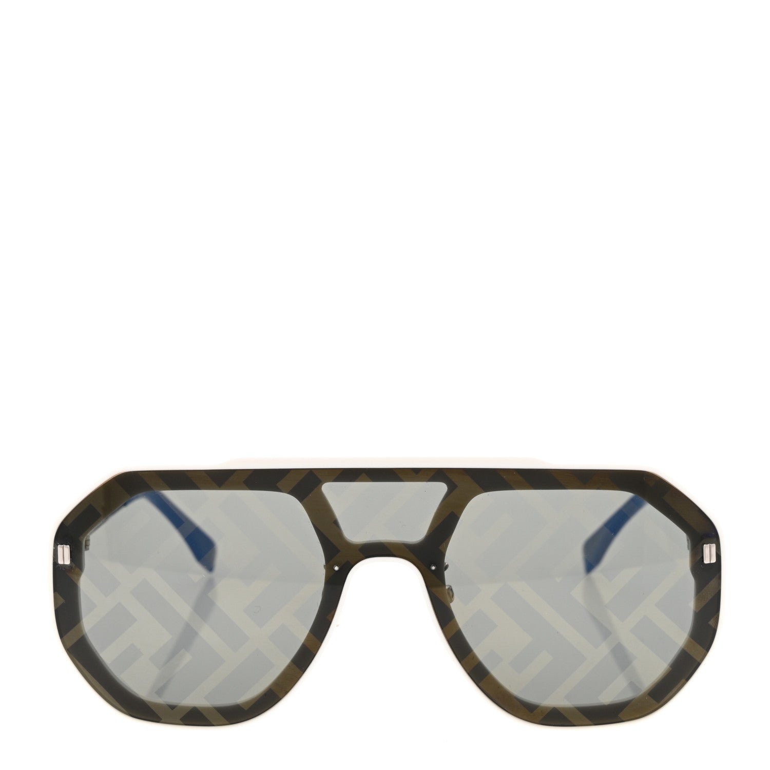Fendi Acetate FF Aviator Sunglasses FE40006U Black Blue 2 of 7