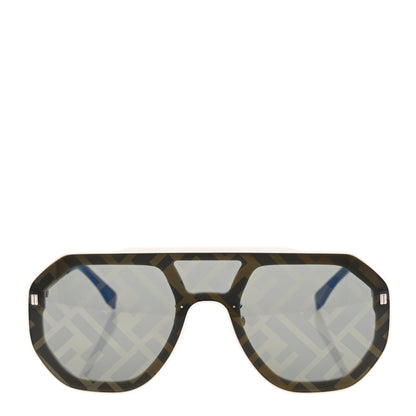 Fendi Acetate FF Aviator Sunglasses FE40006U Black Blue 2 of 7
