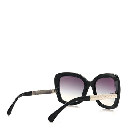 Chanel Acetate Spring Butterfly Sunglasses 5370 Black Silver 4 of 7