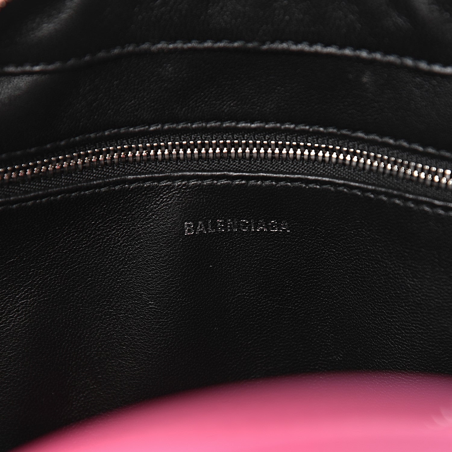Balenciaga Shiny Day Calfskin XS Triangle Duffle Acid Pink Black 7 of 11