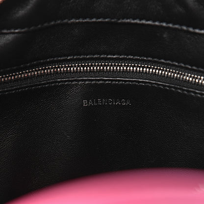 Balenciaga Shiny Day Calfskin XS Triangle Duffle Acid Pink Black 7 of 11