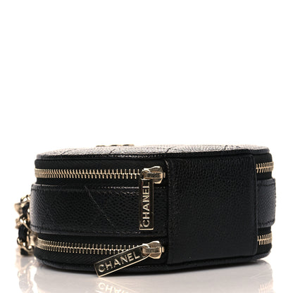Chanel Caviar Quilted Round Handle With Care Vanity With Chain Black 4 of 11
