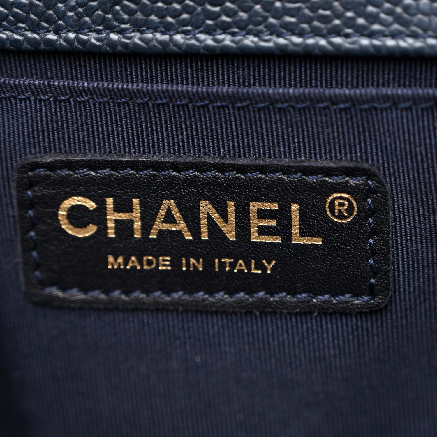 Chanel Caviar Quilted Medium Boy Flap Navy 6 of 11