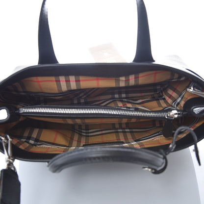 Burberry Derby Calfskin Medium Banner Tote Black 5 of 9