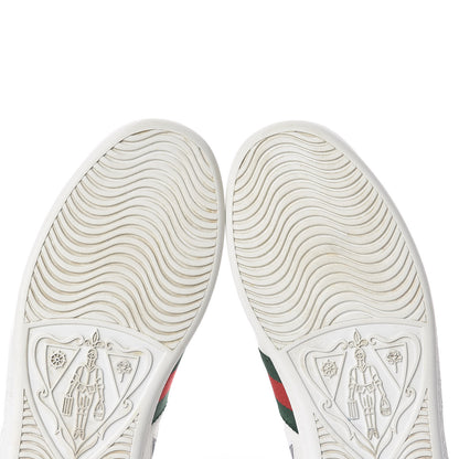 Gucci Calfskin Ayers Web Star Embroidered Womens Ace Sneakers 38 White Multi 13 of 14
