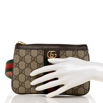 Gucci GG Supreme Monogram Web Ophidia Utility Belt Bag 85 34 Beige Ebony New Acero 2 of 12