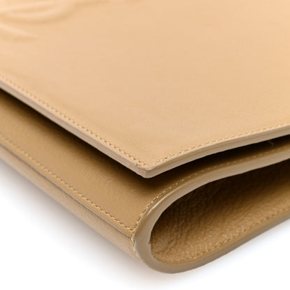 Saint Laurent Calfskin Large Belle De Jour Clutch Beige 9 of 9