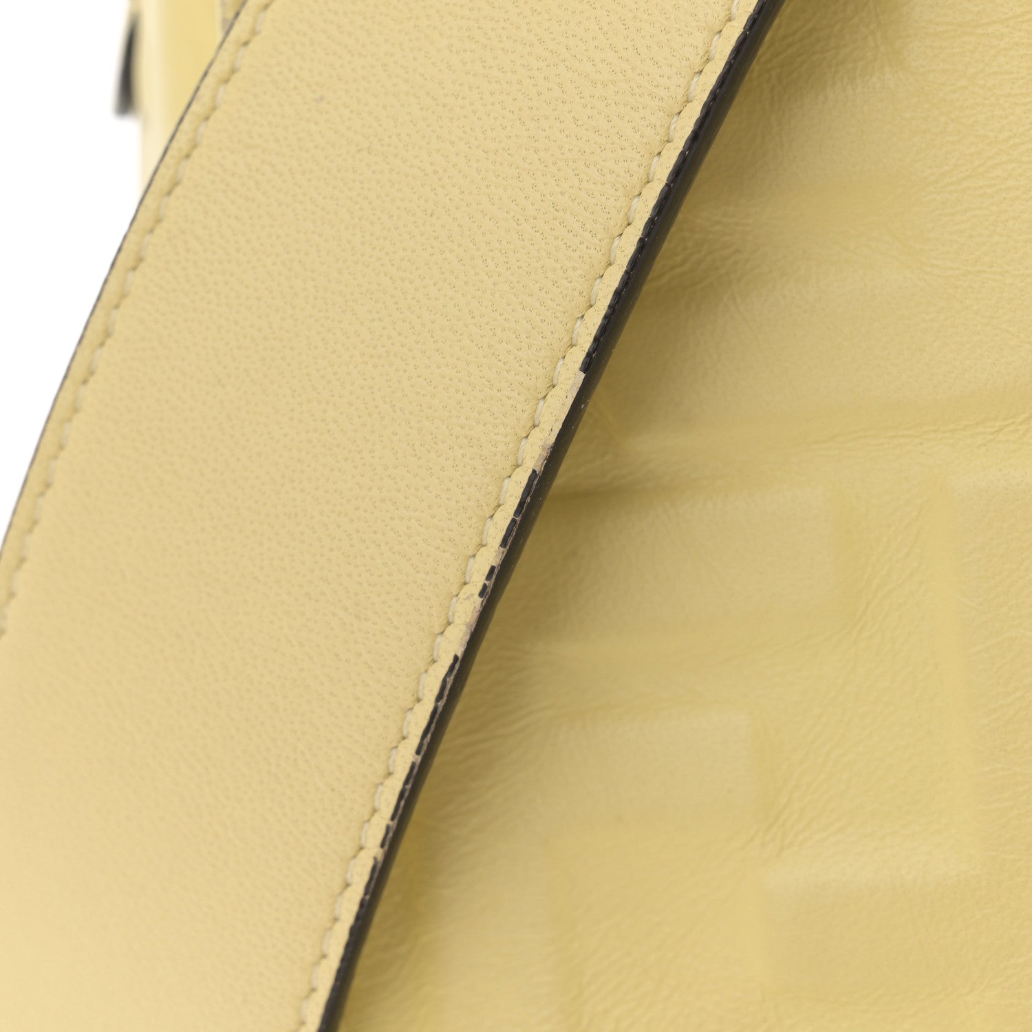 Fendi Nappa FF 1974 Embossed Large Baguette Banana 15 of 16