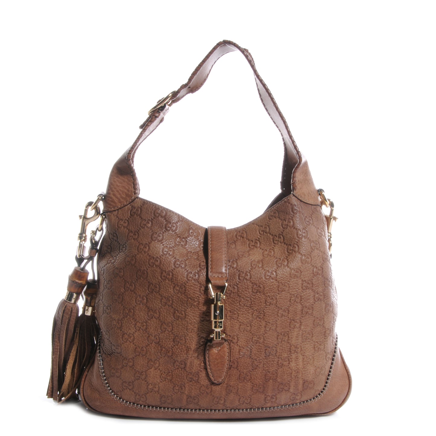 Guccissima Old Libeccio Medium New Jackie Hobo Old Naturale