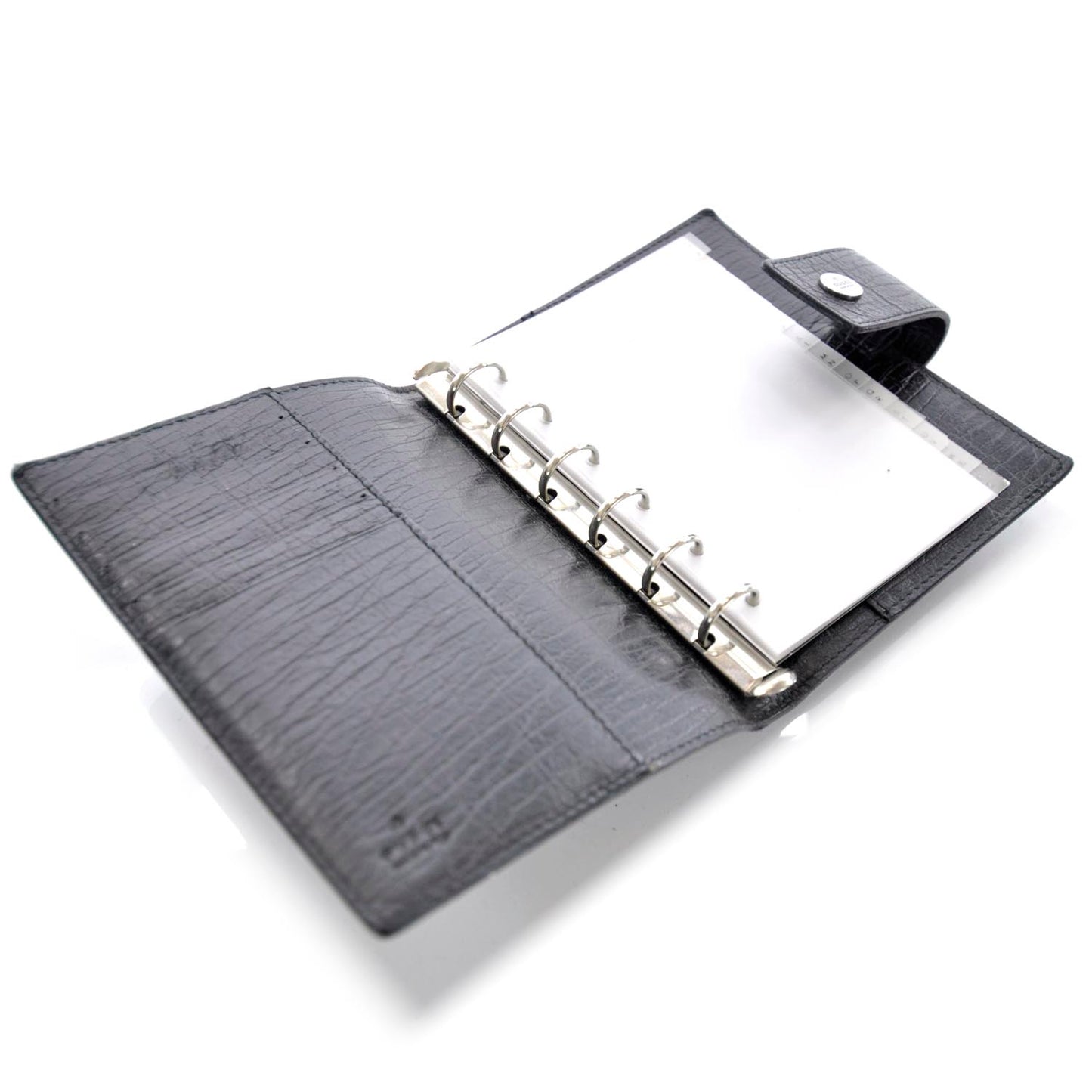 Leather Small Ring Agenda Black