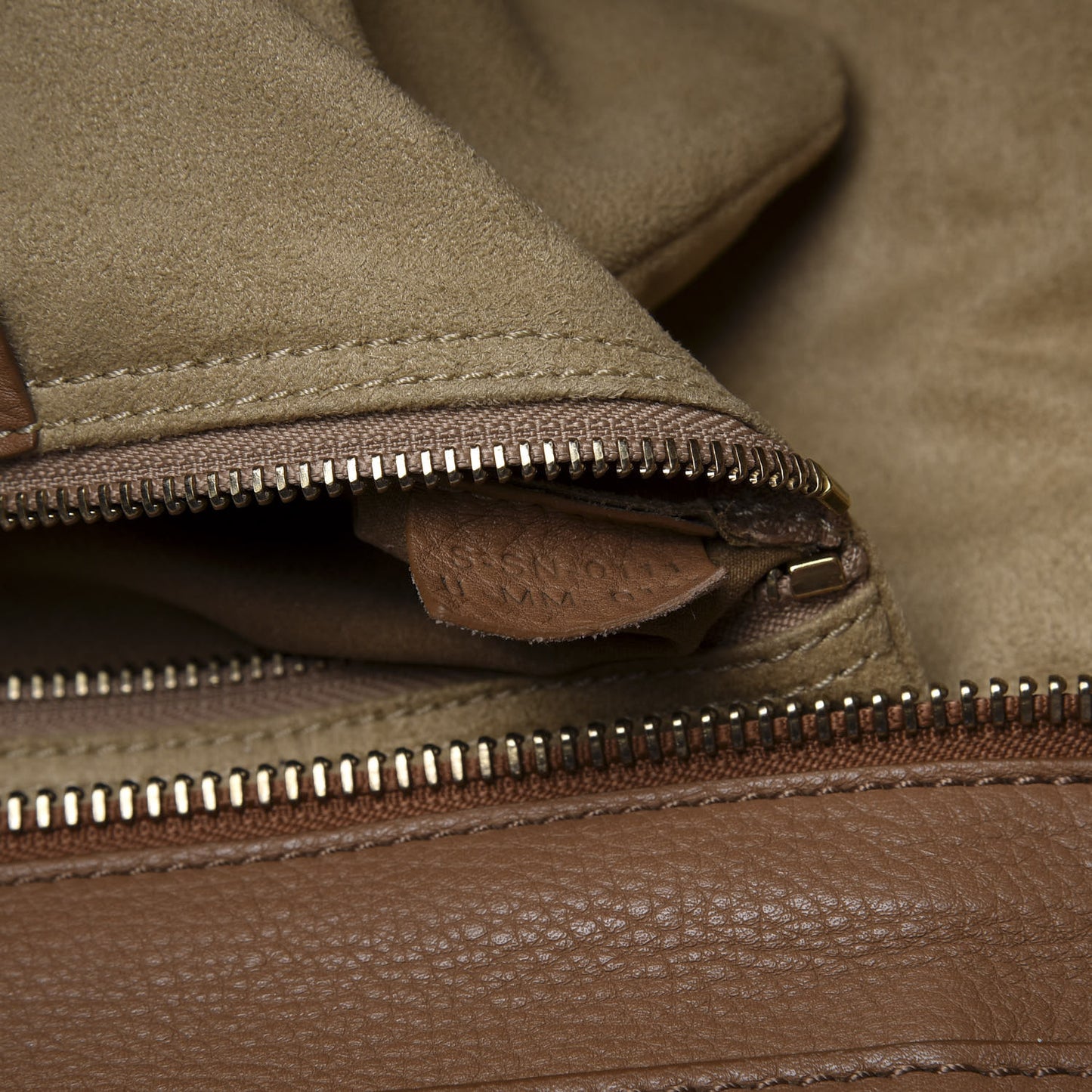 Pebbled Calfskin Mini Luggage Camel