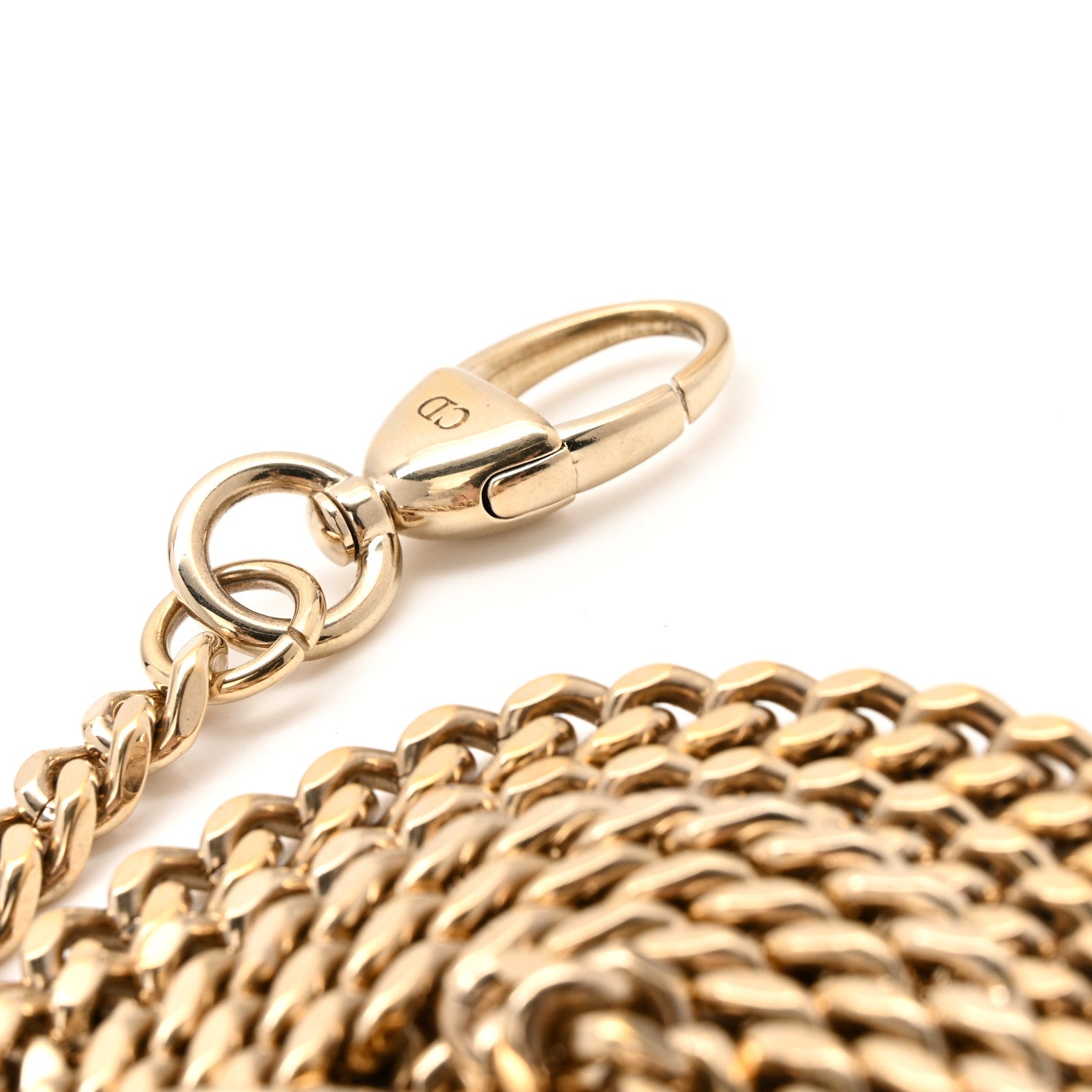 Christian Dior Metal Mini Lady Dior Chain Shoulder Strap Gold 4 of 4