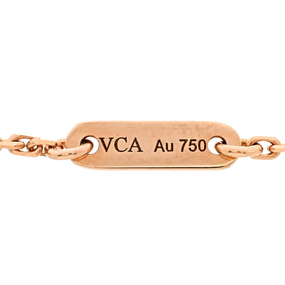 Van Cleef & Arpels 18K Rose Gold Carnelian Sweet Alhambra Bracelet 4 of 6