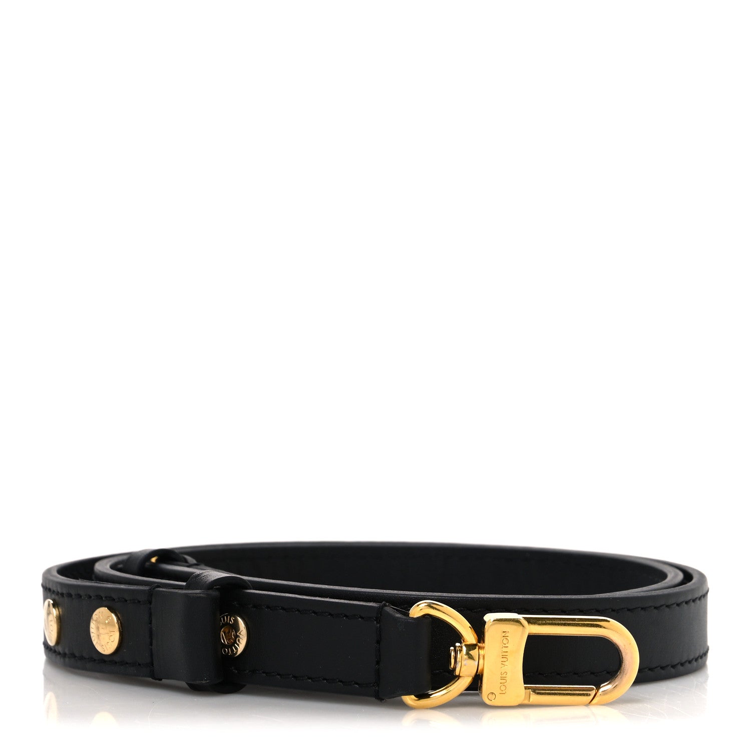Louis Vuitton Calfskin 20mm Adjustable Shoulder Strap Black 1 of 3