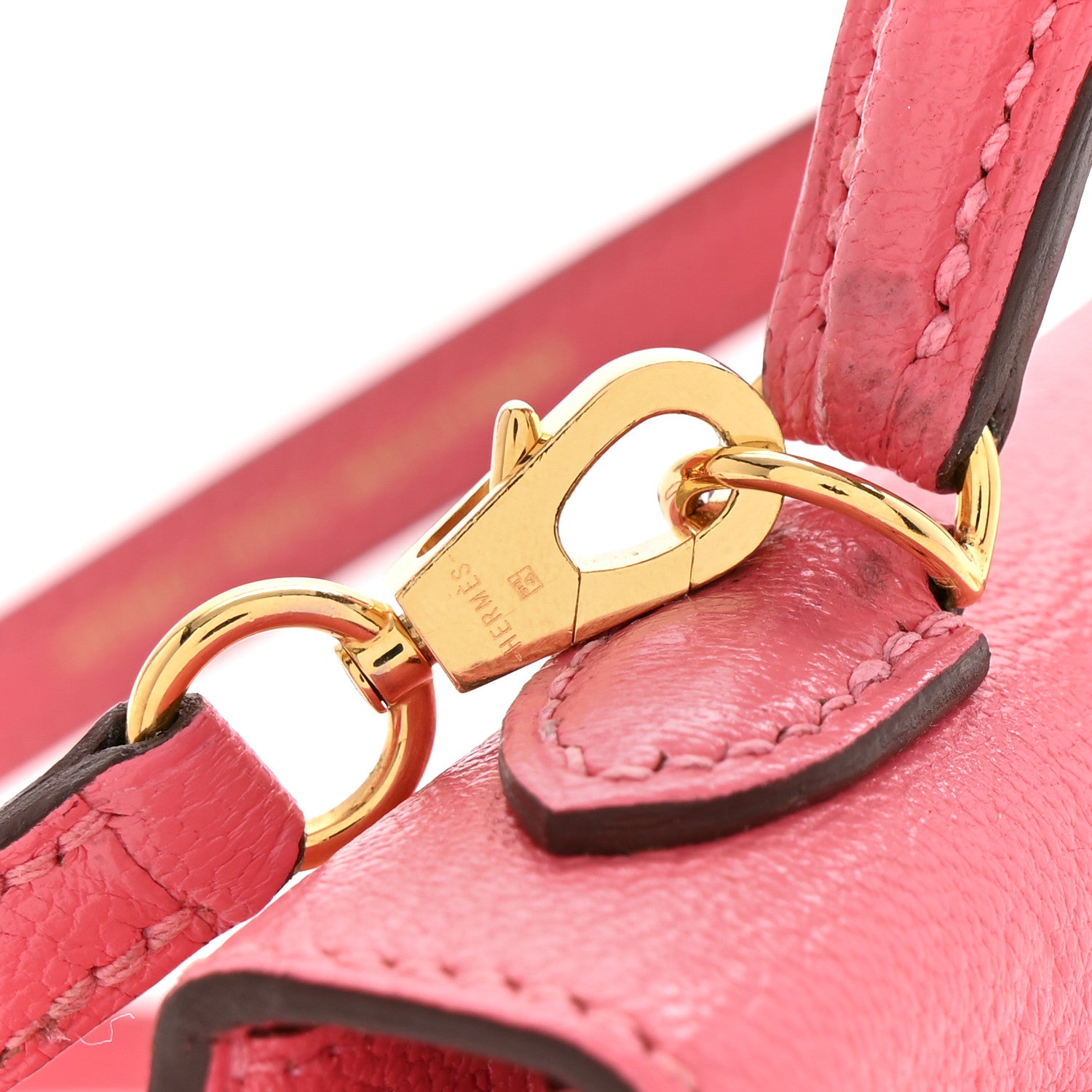 Hermes Chevre Mysore Mini Kelly Sellier 20 Rose Lipstick 11 of 13