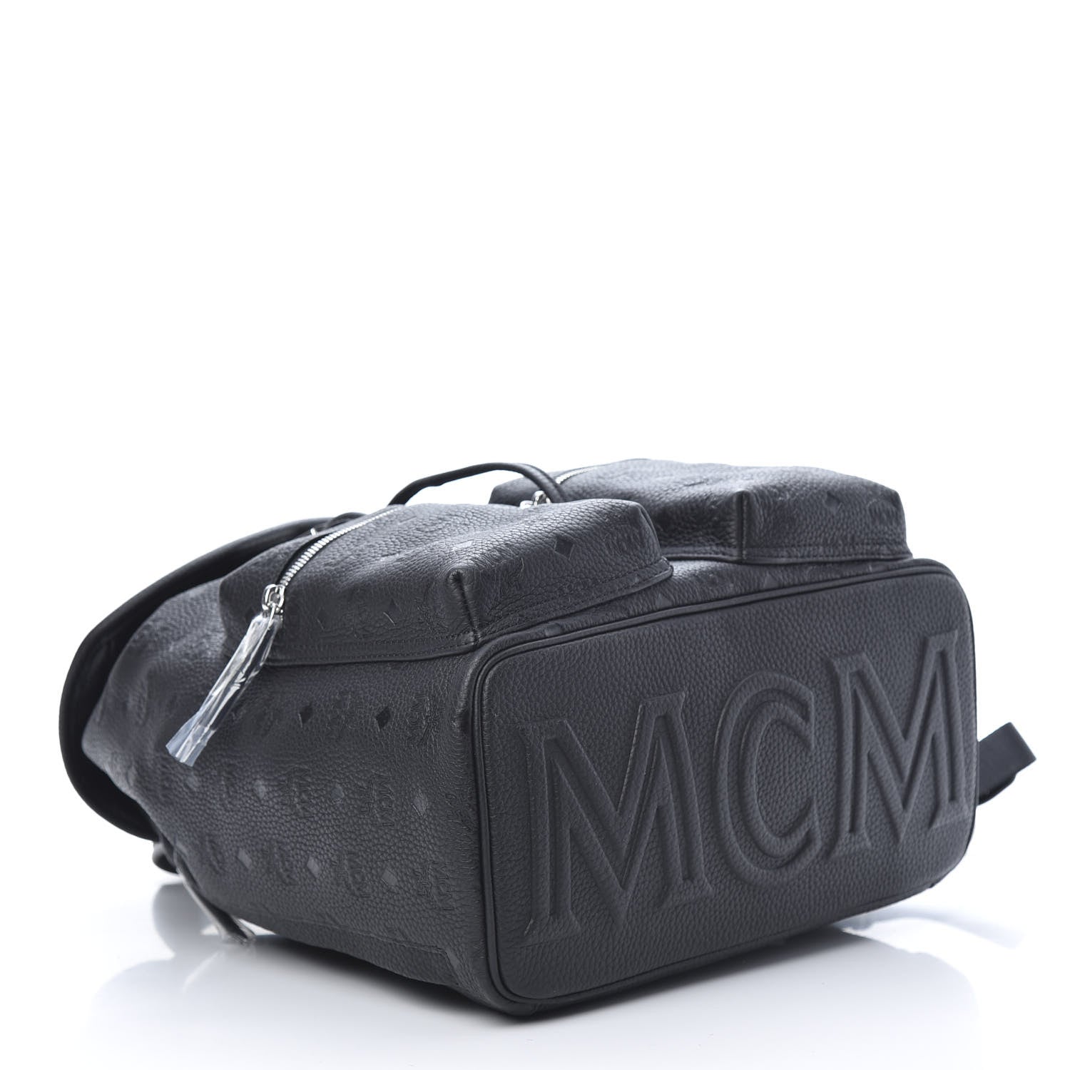 MCM Calfskin Ottomar Small Tivitat Two-Pocket Backpack Black 3 of 9