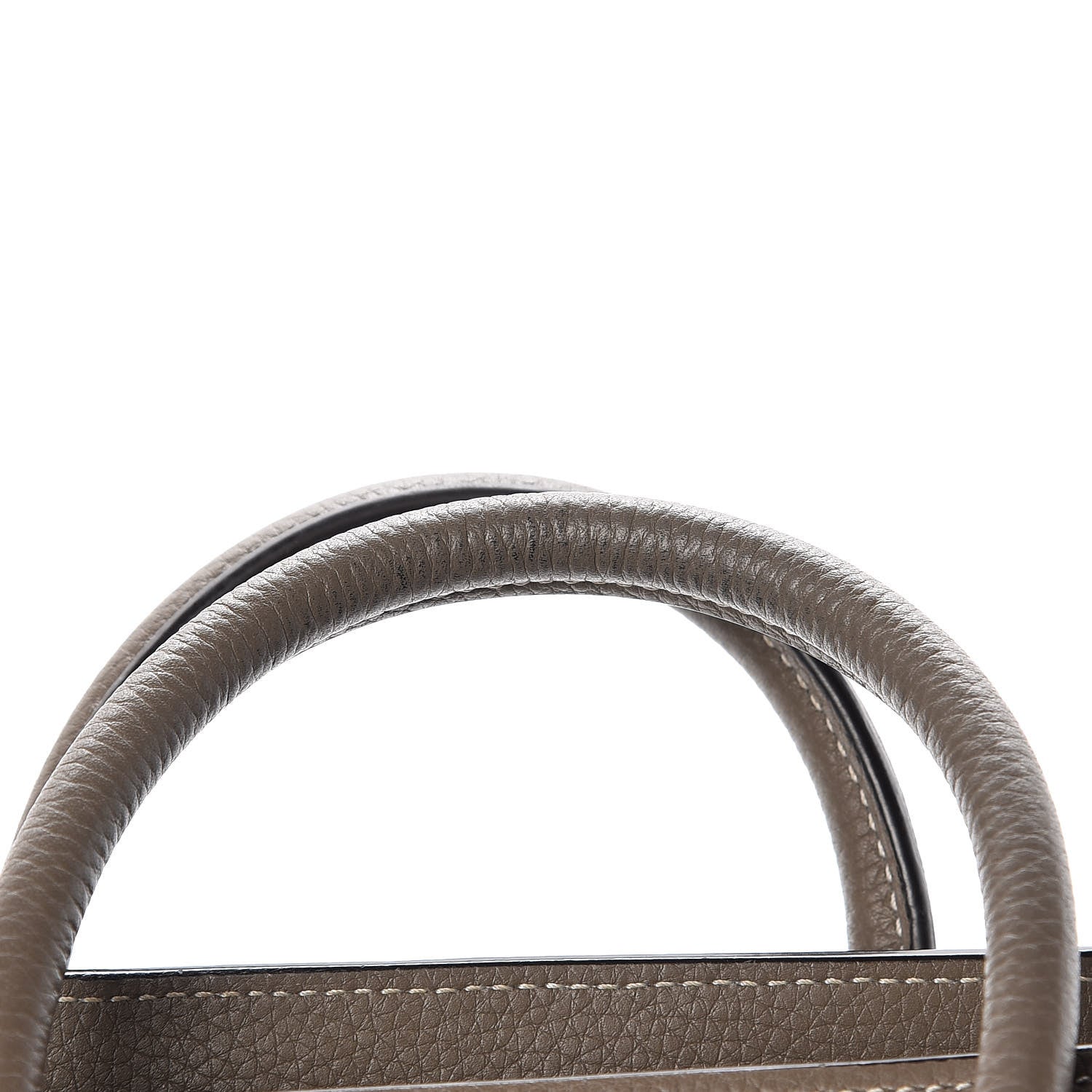 Celine Drummed Calfskin Nano Luggage Souris 10 of 12