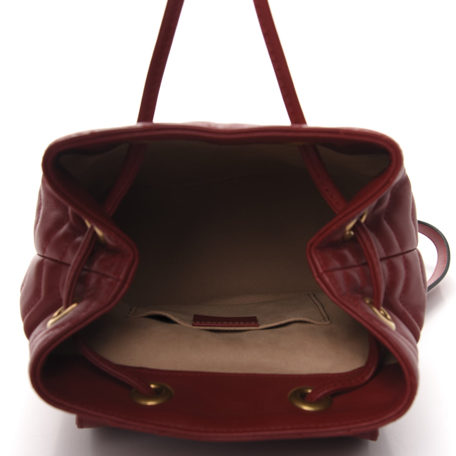 Gucci Calfskin Matelasse GG Marmont Flap Backpack Hibiscus Red 4 of 8