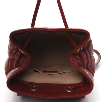 Gucci Calfskin Matelasse GG Marmont Flap Backpack Hibiscus Red 4 of 8