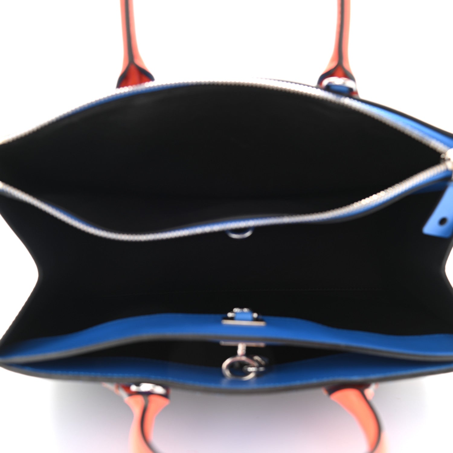 Louis Vuitton Calfskin City Steamer MM Black Blue Orange 5 of 9