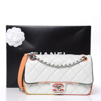 Chanel Lambskin Plexiglass Quilted Small Cuba Color Flap White Multicolor 12 of 12