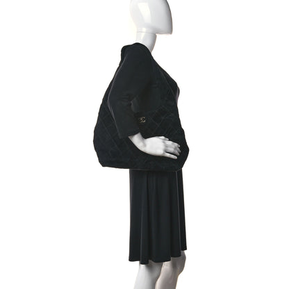 Chanel Suede Stitched Hobo Black 2 of 19