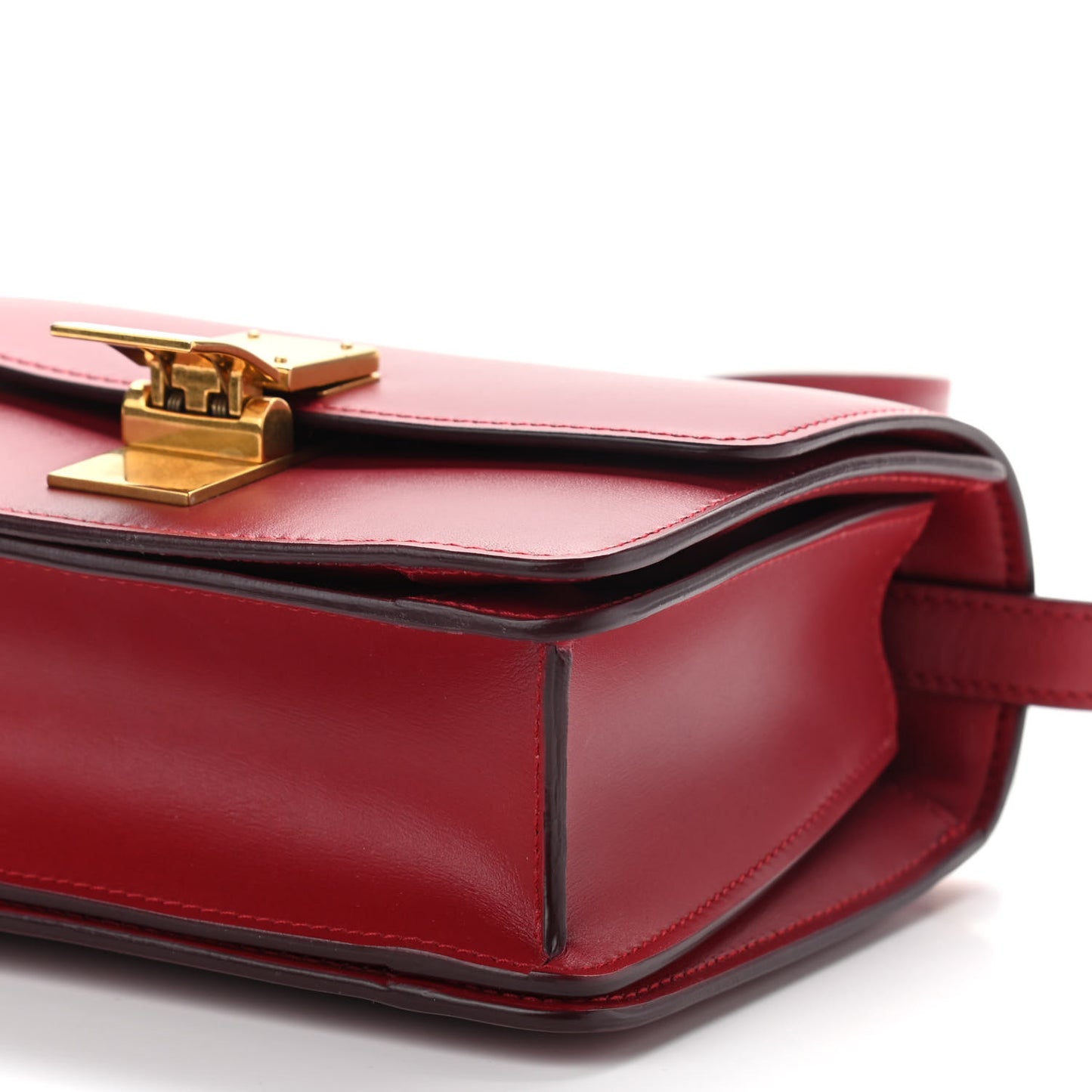 Smooth Calfskin Small Classic Box Flap Bag Red