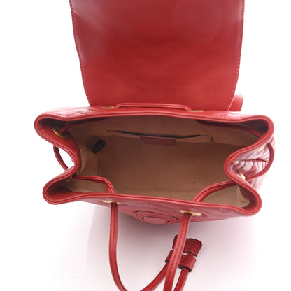 Gucci Calfskin Matelasse GG Marmont Flap Backpack Hibiscus Red 4 of 10