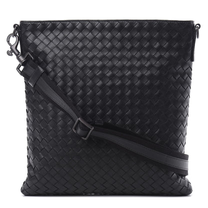 Bottega Veneta Nappa Intrecciato VN Crossbody Messenger Bag Black 1 of 10
