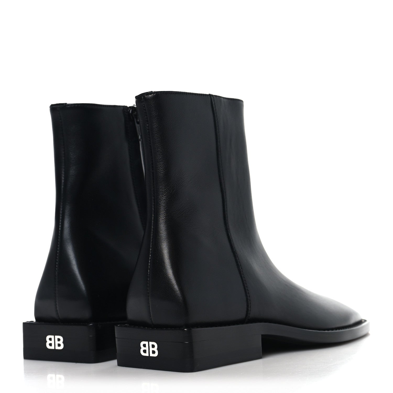 Balenciaga Calfskin Soft Rim Ankle Booties 37 Black 5 of 9