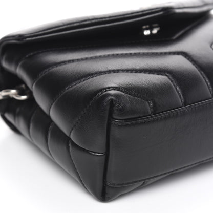 Saint Laurent Calfskin Y Quilted Monogram Toy Loulou Crossbody Bag Black 8 of 10