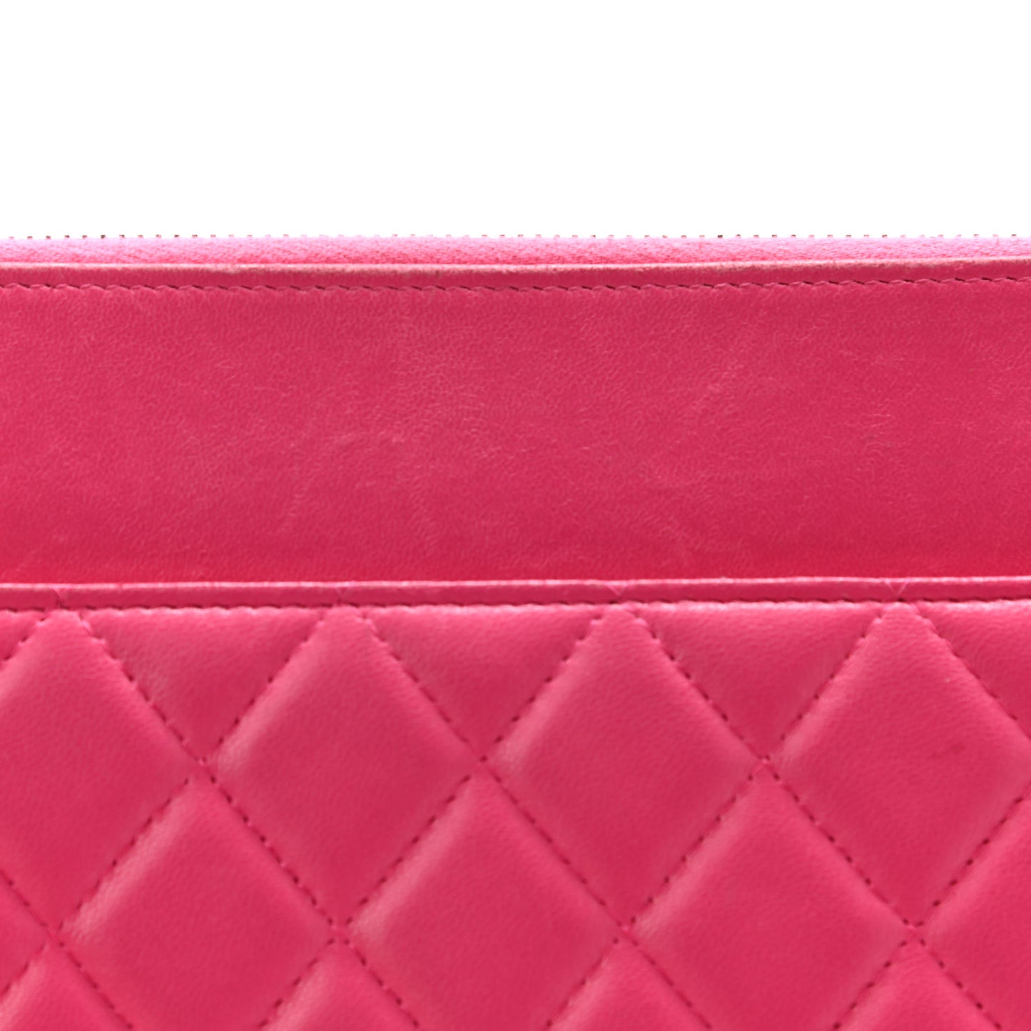 Lambskin Quilted Travel Case Pink