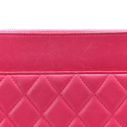 Chanel Lambskin Quilted Travel Case Pink 25 of 25
