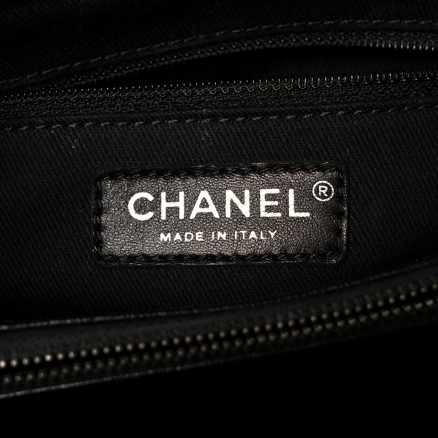 Chanel Metallic Goatskin Quilted Small City Rock Shopping Tote Black 6 of 10