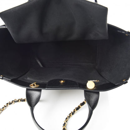 Chanel Caviar Small Studded Deauville Tote Black 5 of 12