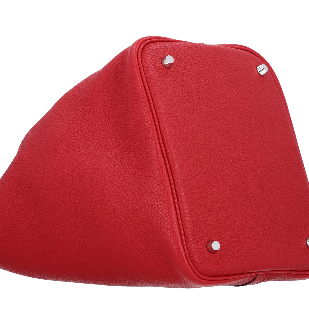 Taurillon Clemence Picotin Lock 22 MM Rouge Casaque