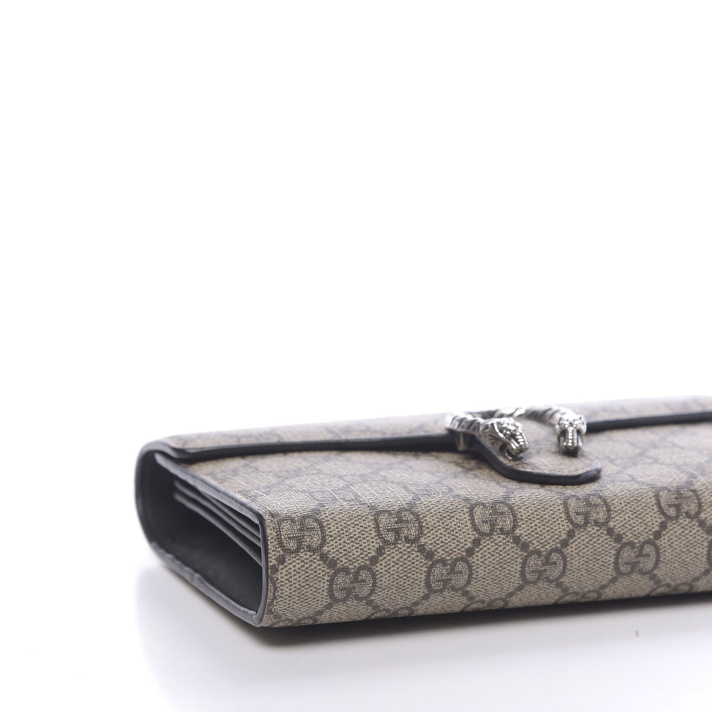 GG Supreme Monogram Mini Dionysus Chain Wallet Beige Black