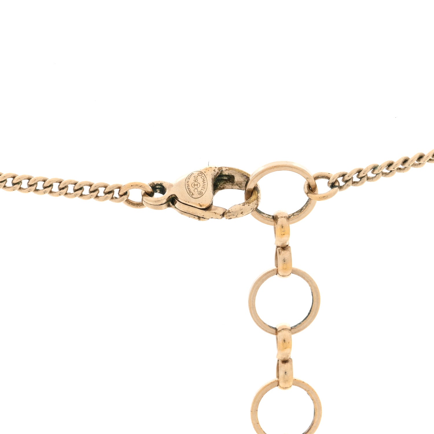 Chanel Resin Camera CC Necklace Black Gold 4 of 5