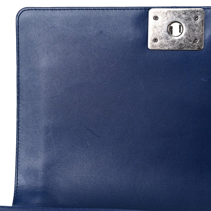 Chanel Calfskin Quilted New Medium Boy Flap Blue 13 of 16