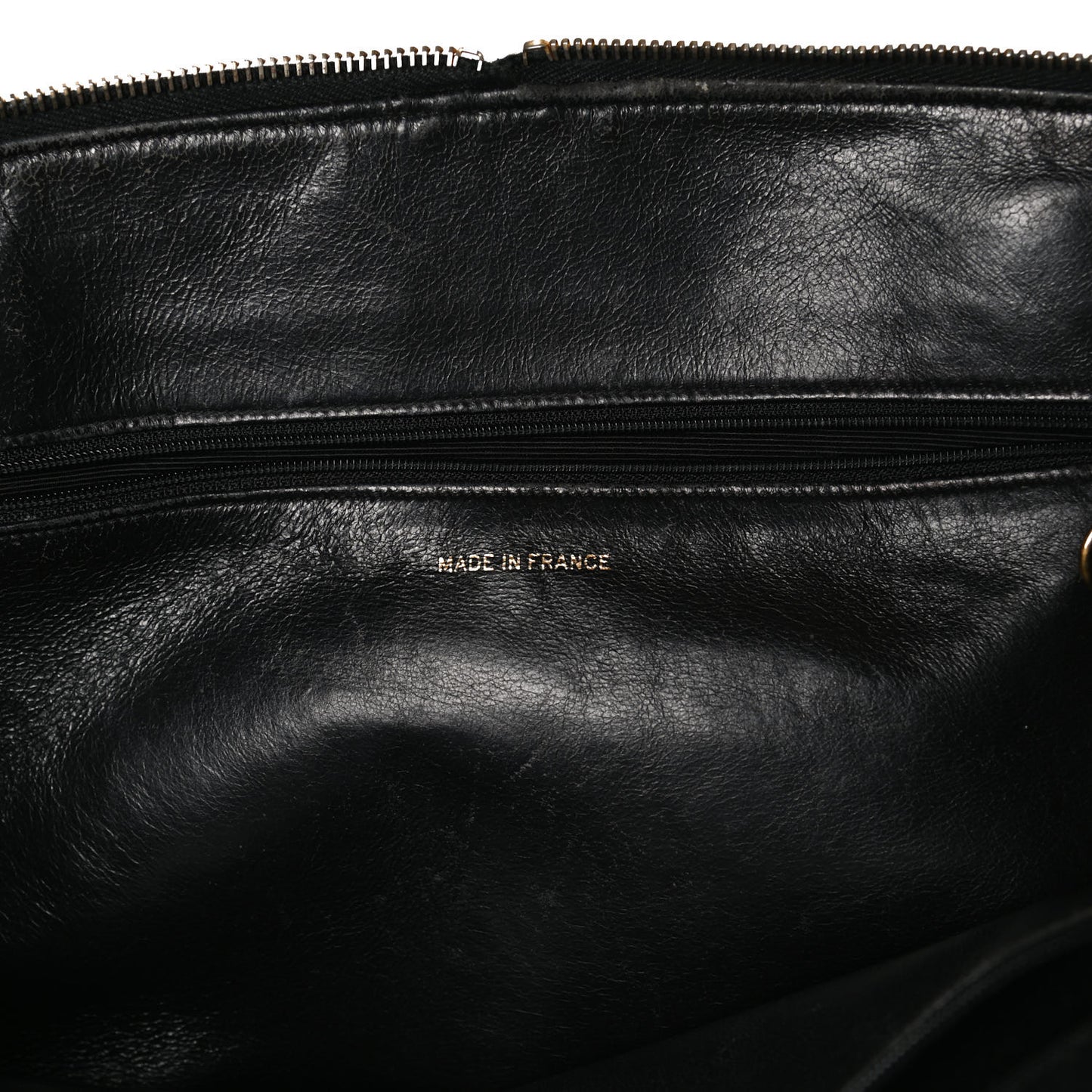 Lambskin CC Stitched Tote Black