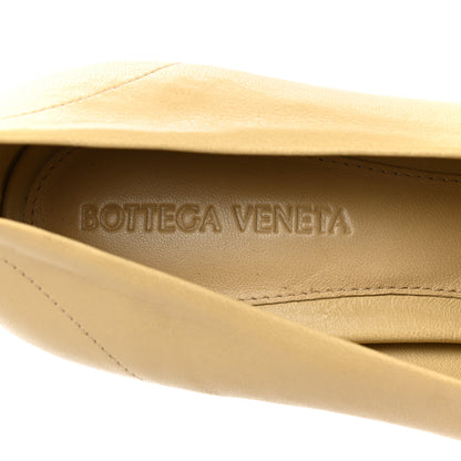Bottega Veneta Nappa Peep Toe Platform Pumps 39 Cane Sugar 5 of 8