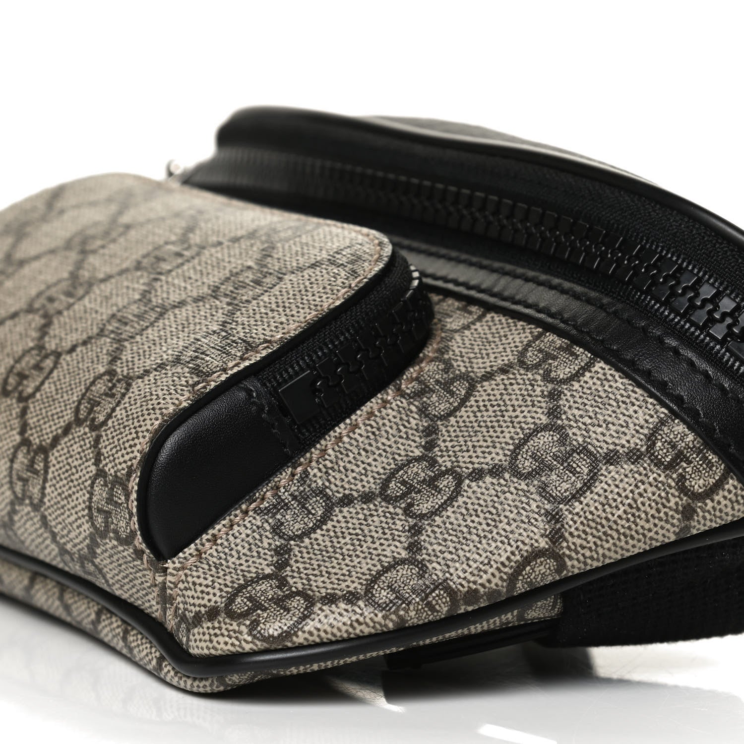 Gucci GG Supreme Monogram Belt Bag Black 10 of 12
