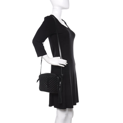 Saint Laurent Calfskin Matelasse Monogram Lou Camera Bag Black 2 of 10
