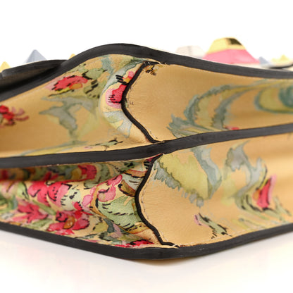 Fendi Vitello Marie Antoinette Print Scalloped Mix Studded Small Kan I Shoulder Bag Panna Multicolor 9 of 15