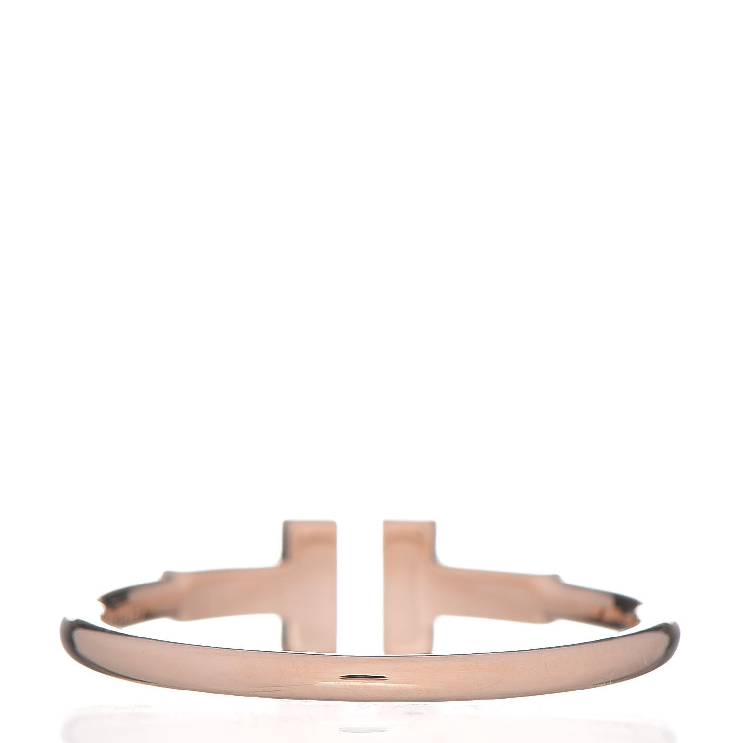 Tiffany 18K Rose Gold Diamond T Wire Ring 60 9.25 4 of 6