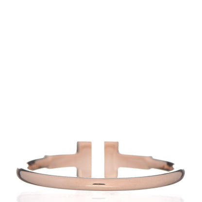 Tiffany 18K Rose Gold Diamond T Wire Ring 60 9.25 4 of 6