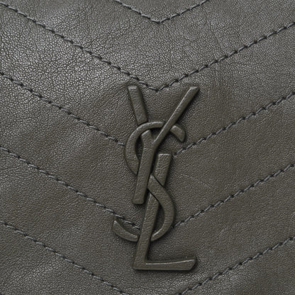 Saint Laurent Vintage Calfskin Chevron Monogram Medium Nolita Olive Green 11 of 11