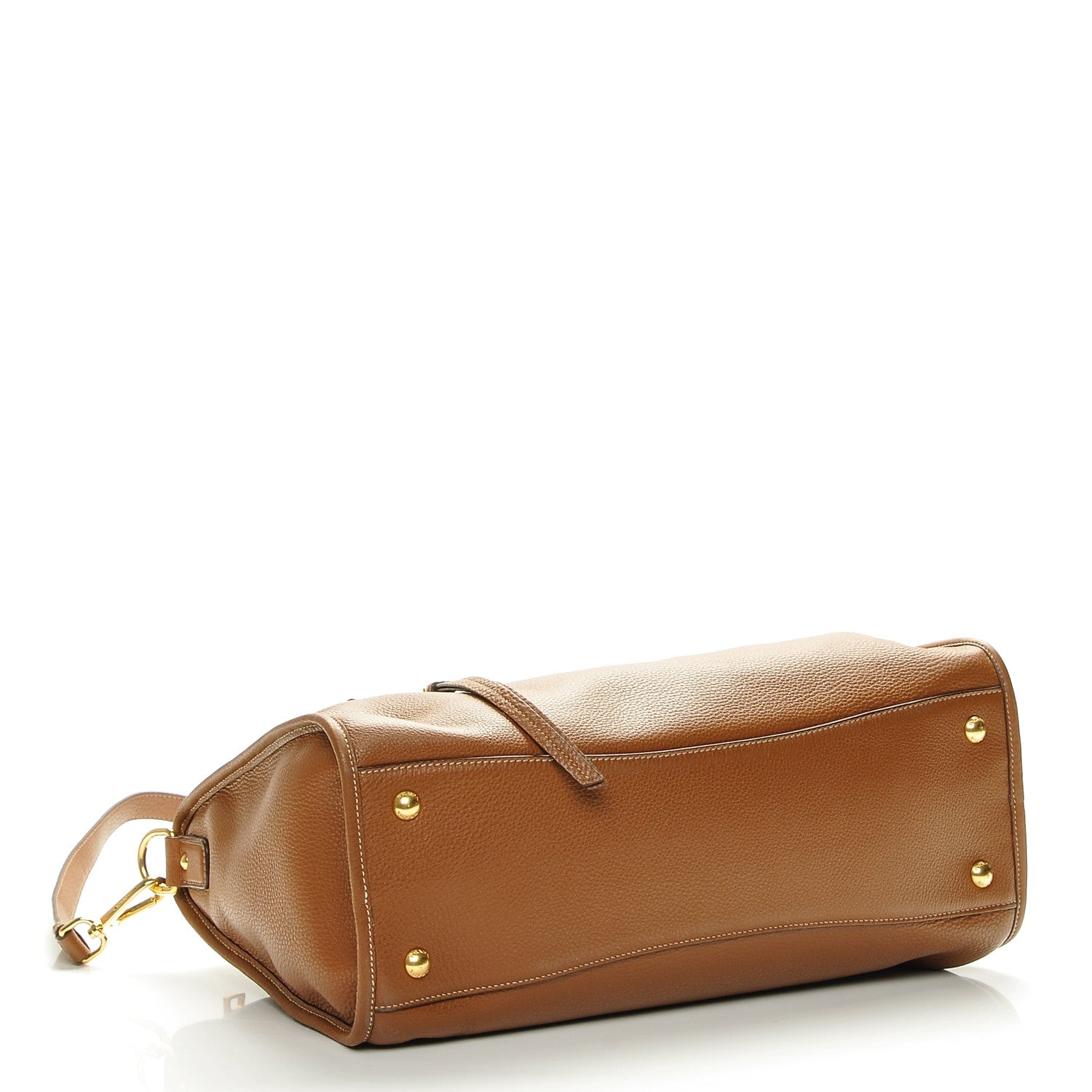 Prada Vitello Daino Shopping Satchel Brandy 4 of 7