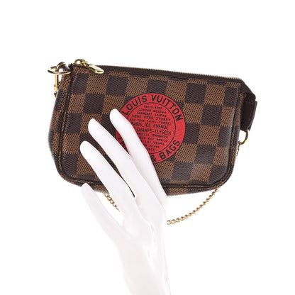 Louis Vuitton Damier Ebene Complice Trunks and Bags Mini Pochette Accessories Red 2 of 7